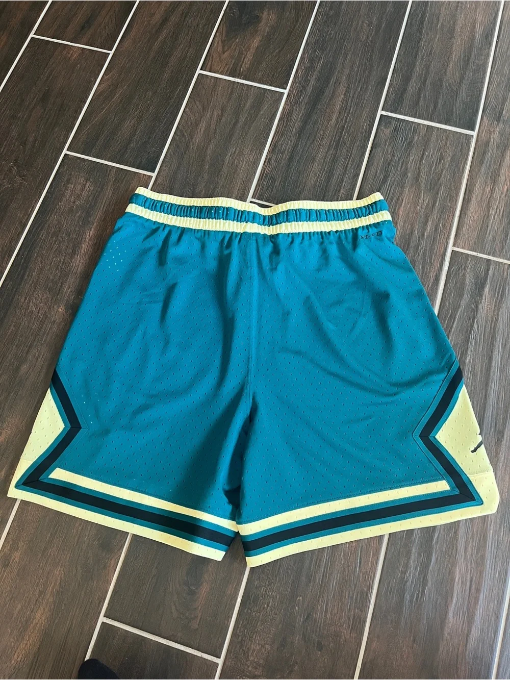 Jordan Men’s Teal & Yellow Basketball Shorts